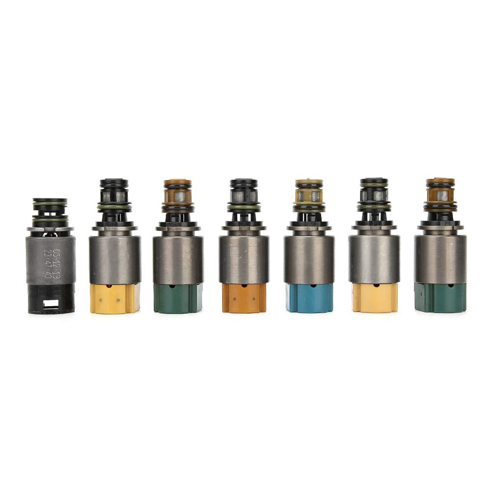 7Pcs Transmission Solenoid Valve Set - Refurbished Aluminum Alloy Solenoid for 6HP21 6HP28 6HP34 6HP32 Models (Part# 1068298044) - Perfect for BMW Z4 X3 X5 X6 Transmission Repair & Maintenance