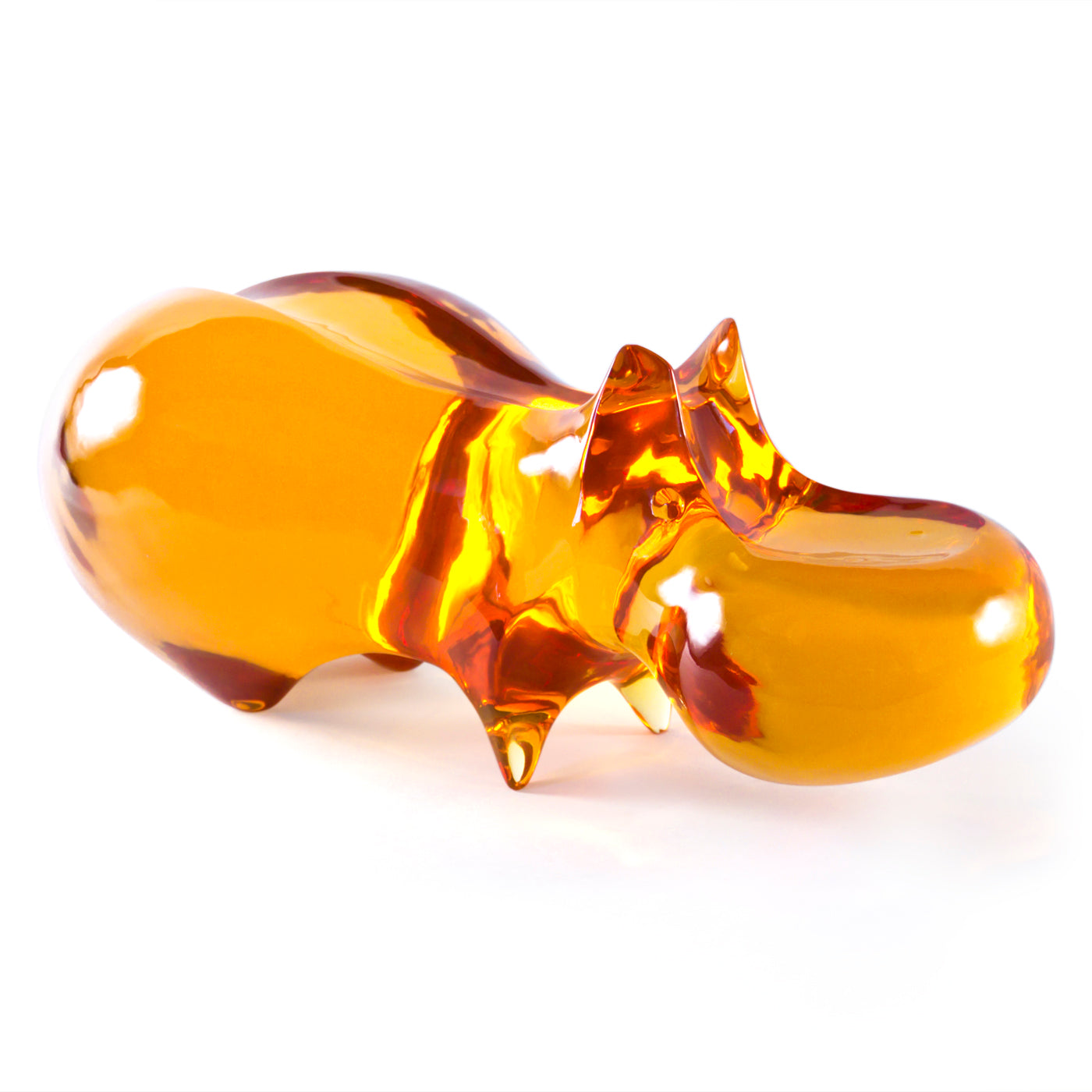 Acrylic Hippo Decorative Figurine - Handcrafted Home & Office Decor, Perfect for Gifts, Shelves, and Desktops