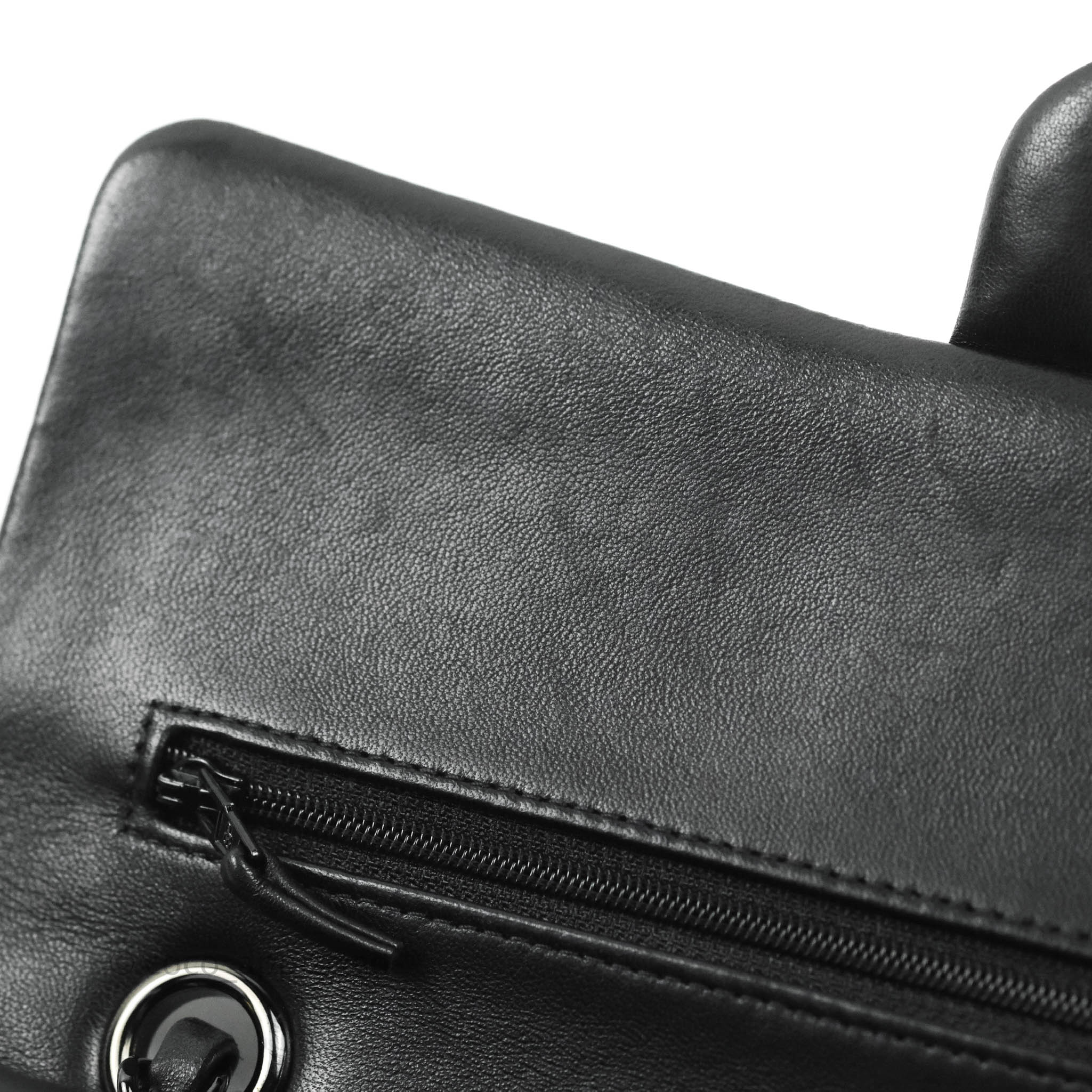 Chanel Classic Chevron M/L Medium Double Flap Bag in So Black Lambskin Leather - Luxury Handbag for Women, Perfect for Evening Events & Special Occasions