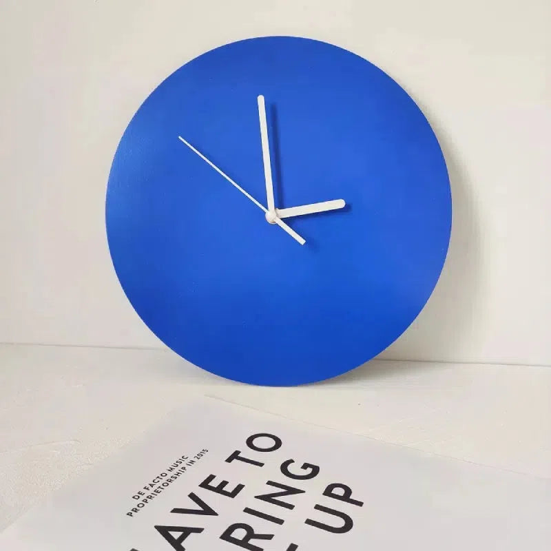 Modern Klein Blue Geometric Wall Clock - Stylish Home & Office Decor for Living Room, Bedroom, or Workspace