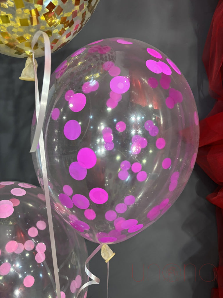 Glitter Transparent Balloon - Decorative Party Balloons for Birthdays, Weddings, Baby Showers & Events