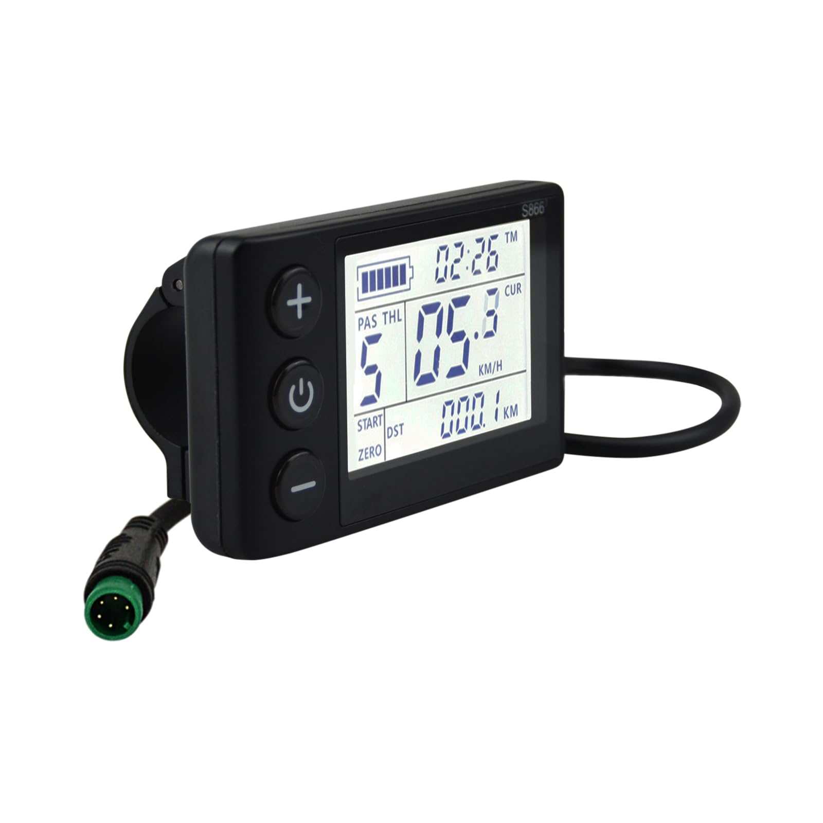 S866 24V 36V 48V Electric Bike LCD Display Meter - Wireless Ebike Speedometer & Odometer Control Panel for Electric Scooters and Bicycle Modifications | Perfect for Commuting, Urban Riding & DIY E-Bike Upgrades