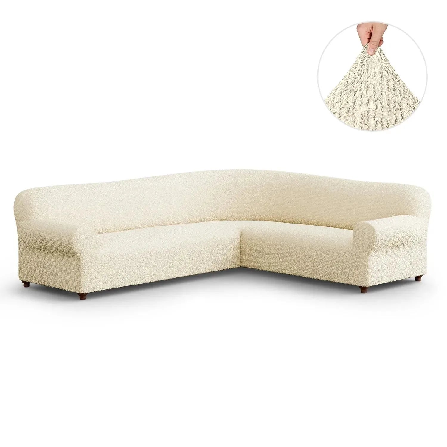Stylish Corner Sofa Slipcover - Mille Righe Collection | Perfect for Living Room, Home Decor & Furniture Protection