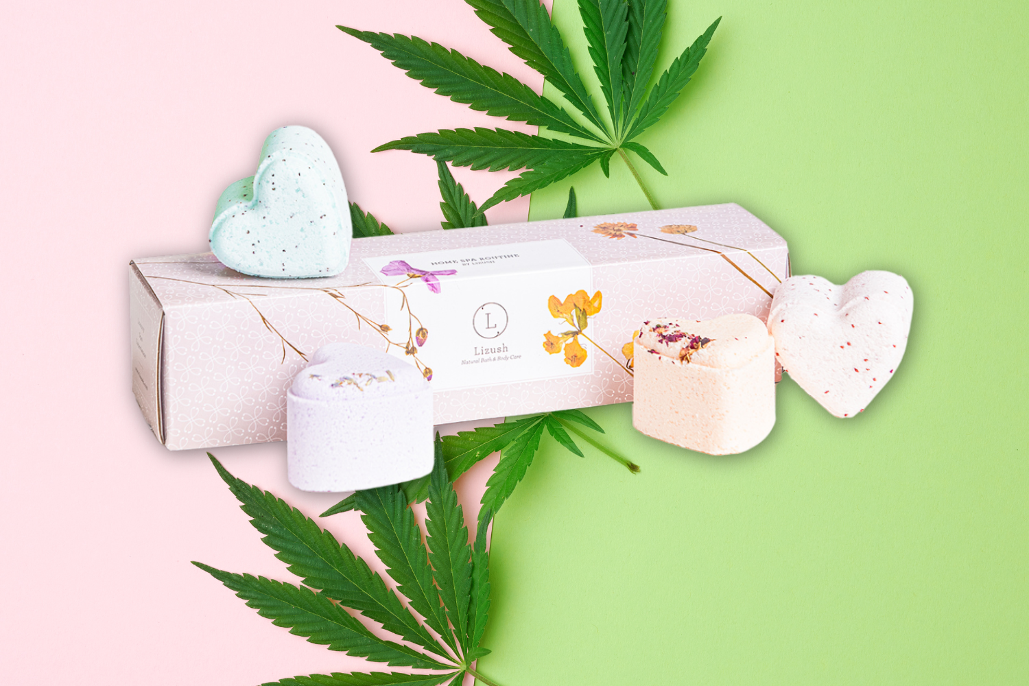 5 Heart-Shaped CBD Shower Steamers & Fizzies - THC Free, Gift Box Included & Personalizable | Aromatherapy for Relaxation & Stress Relief