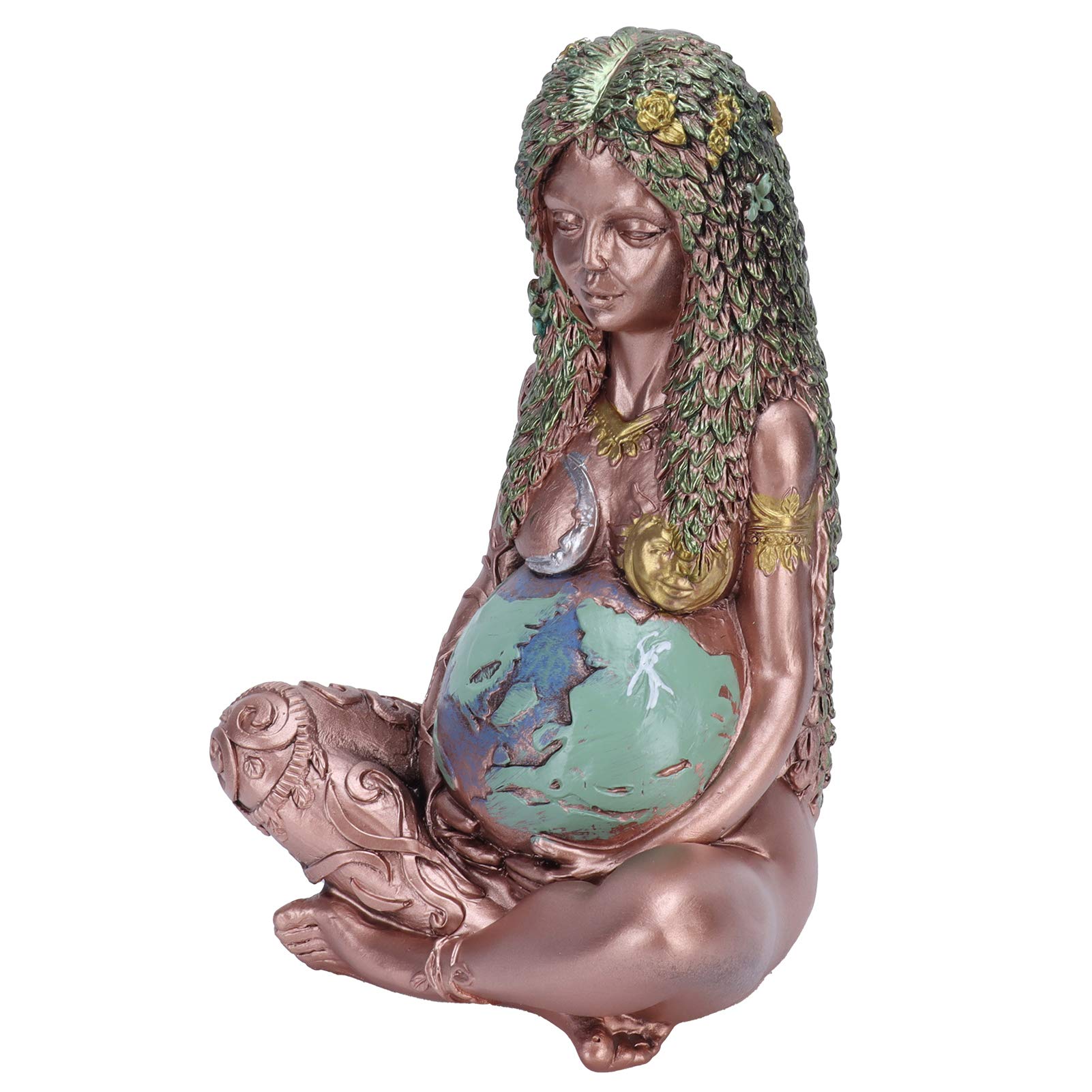 Mother Earth Goddess Statue - Handcrafted Resin Figurine for Home & Garden Decor, Outdoor Patio, Yoga Meditation Space & Spiritual Altar - Durable Polyresin Sculpture
