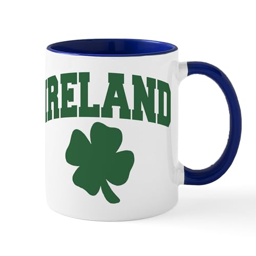 White/Navy Inside - Ireland Shamrock Mug