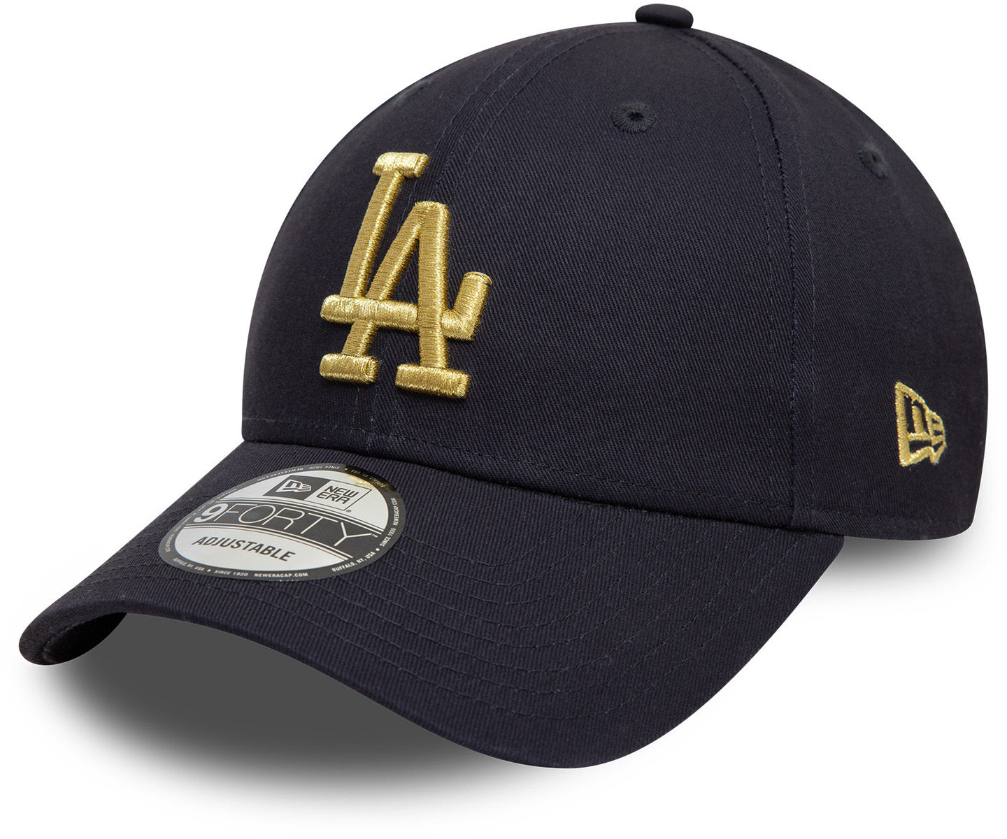 Los Angeles Dodgers New Era 9Forty Adjustable Baseball Cap - Navy Blue with Metallic Logo for Men & Women | Perfect for Baseball Games, Fan Gear & Streetwear Fashion