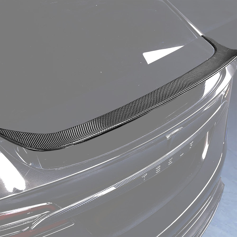 Premium Real Carbon Fiber Rear Wing Spoiler for Tesla Model X (2021-2025) - High-Performance Aerodynamic Upgrade for Sporty Look & Better Stability - Perfect for Racing, Car Shows & Street Style Enhancement