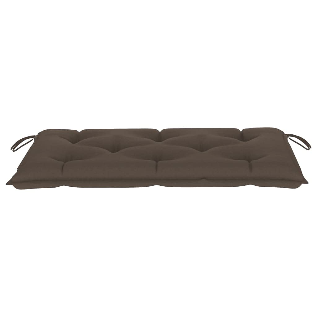 Premium Teak Wood Patio Bench with Taupe Cushion - 44.1