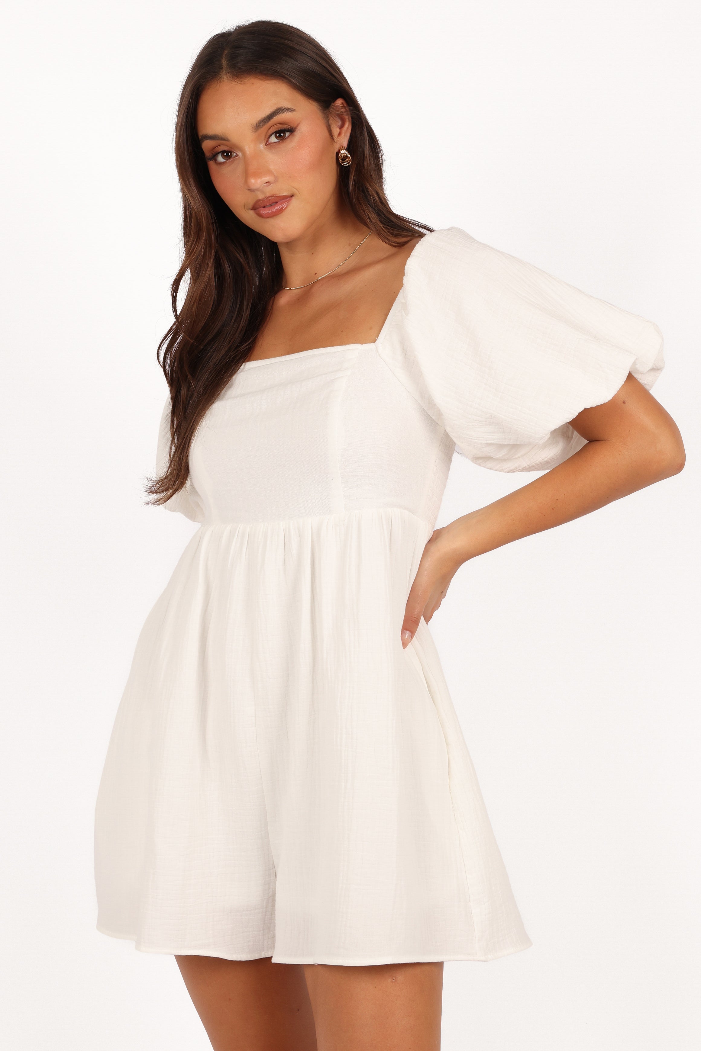 Elise Romper for Women - Stylish White Jumpsuit | Casual Summer Outfit, Beach Wear & Party Dress
