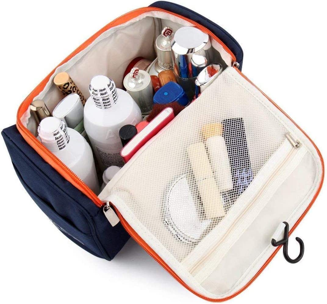Nirency Travel Makeup Bag for Women - Waterproof Cosmetic Organizer with Multiple Pockets, Portable Toiletry Bag for Makeup Brushes & Skincare - Perfect for Travel, Gym, and Daily Use