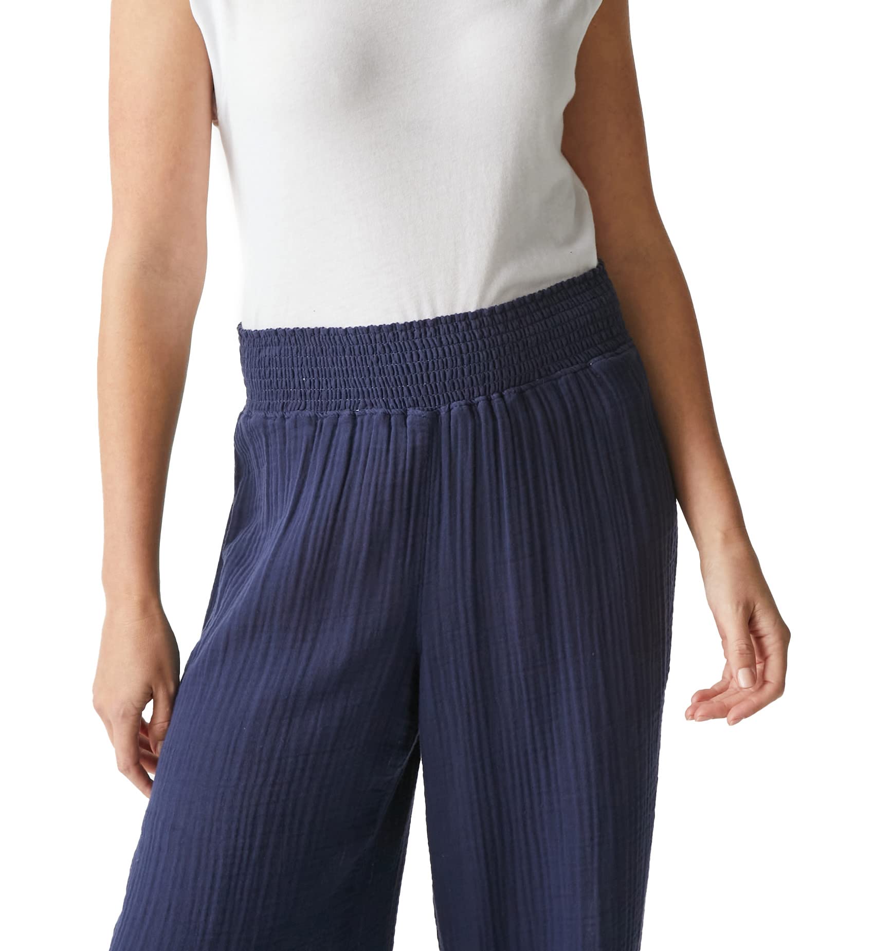 Michael Stars Women's Susie Gauze Pants - Soft Elastic Waist Casual Lounge Pants for Yoga, Travel & Summer Comfort