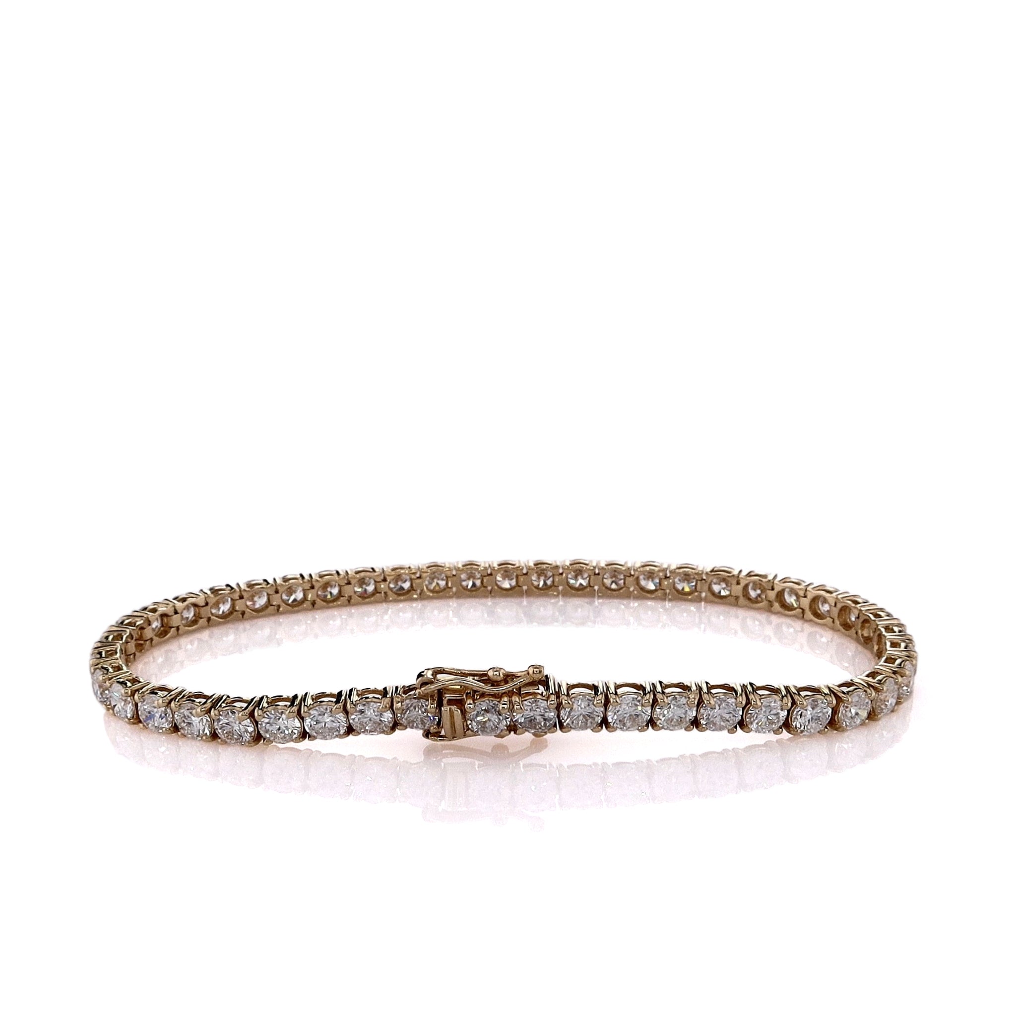 14K Yellow Gold 7.54 Carat Diamond Tennis Bracelet for Women - Elegant & Durable Jewelry for Weddings, Parties & Special Occasions