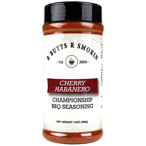 R Butts R Smokin Cherry Habanero BBQ Sauce - Large 14 Oz Bottle - Perfect for Grilling, Smoking & Enhancing Meats