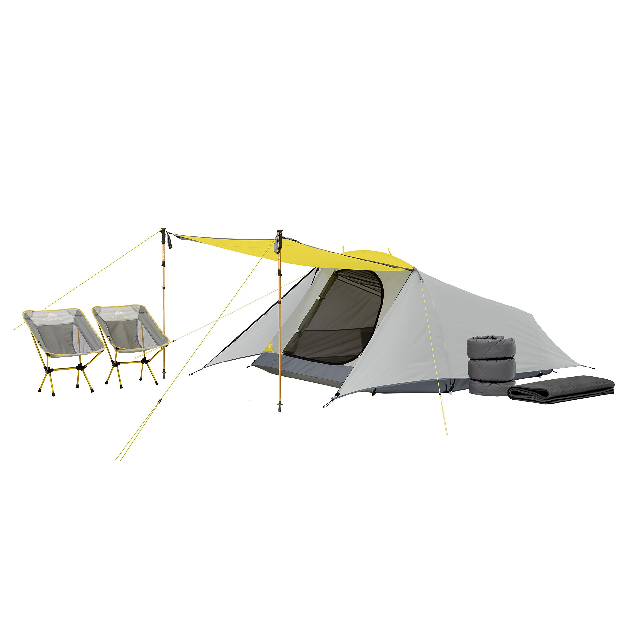 Ozark Trail 3-Person Camping Tent with Rainfly & Carry Bag - Lightweight Backpacking Tent for Family Camping, Hiking & Outdoor Adventures
