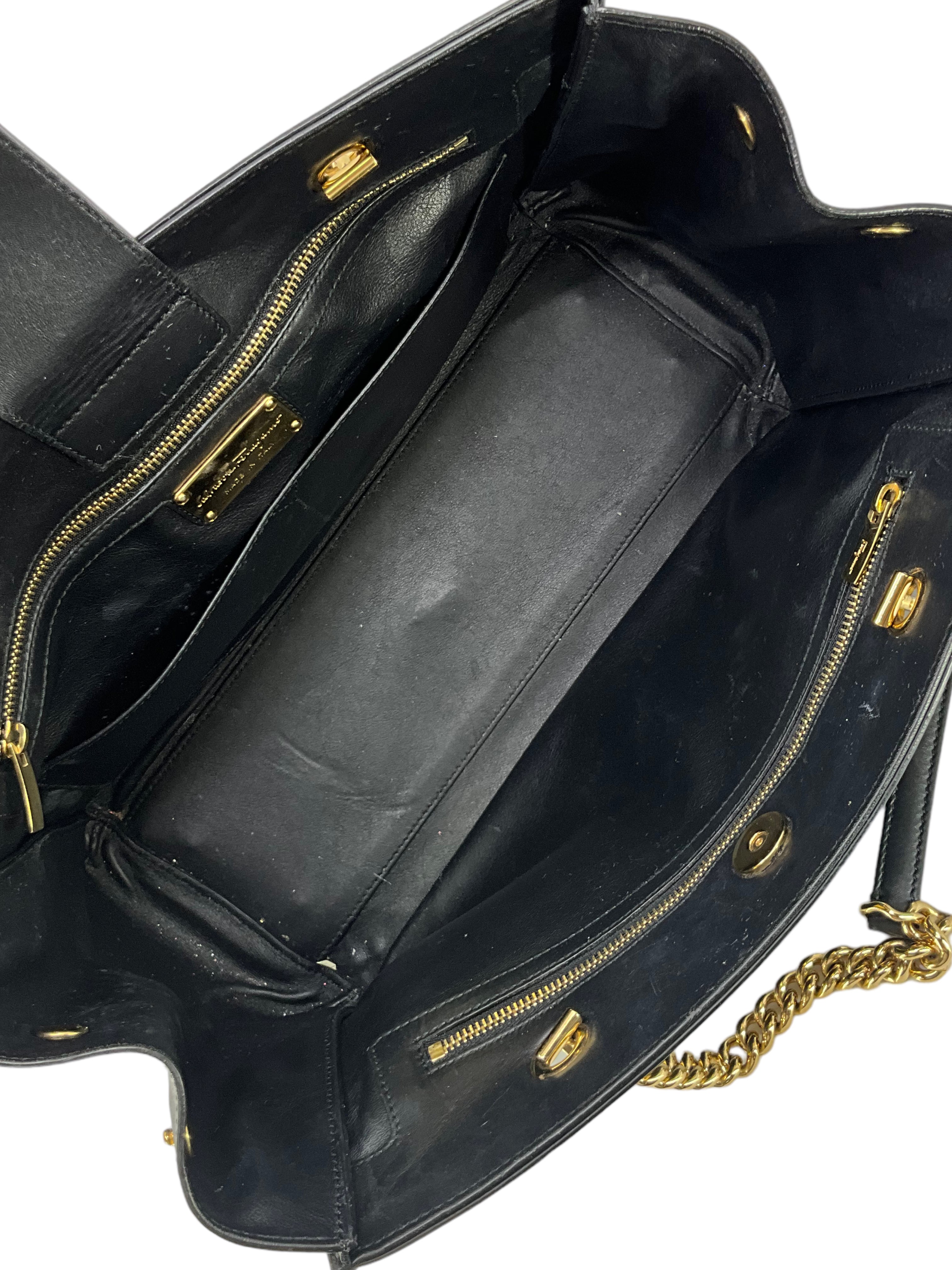 Salvatore Ferragamo Studded Leather Vara Bow Bag - Luxury Designer Handbag for Women, Perfect for Parties, Weddings & Evening Events
