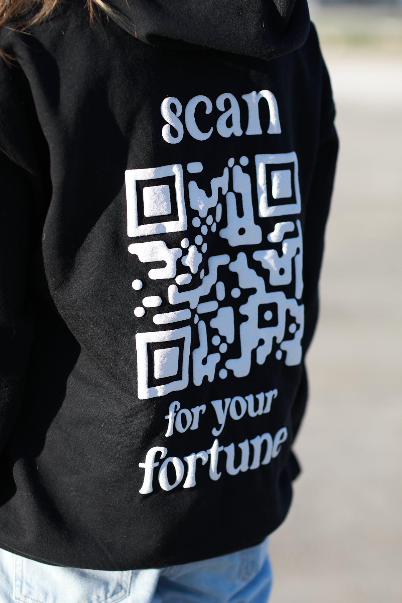 Scan Your Fortune QR Code Sweatshirt - Stylish & Unique Graphic Hoodie for Men & Women - Perfect for Gifts, Parties & Casual Wear