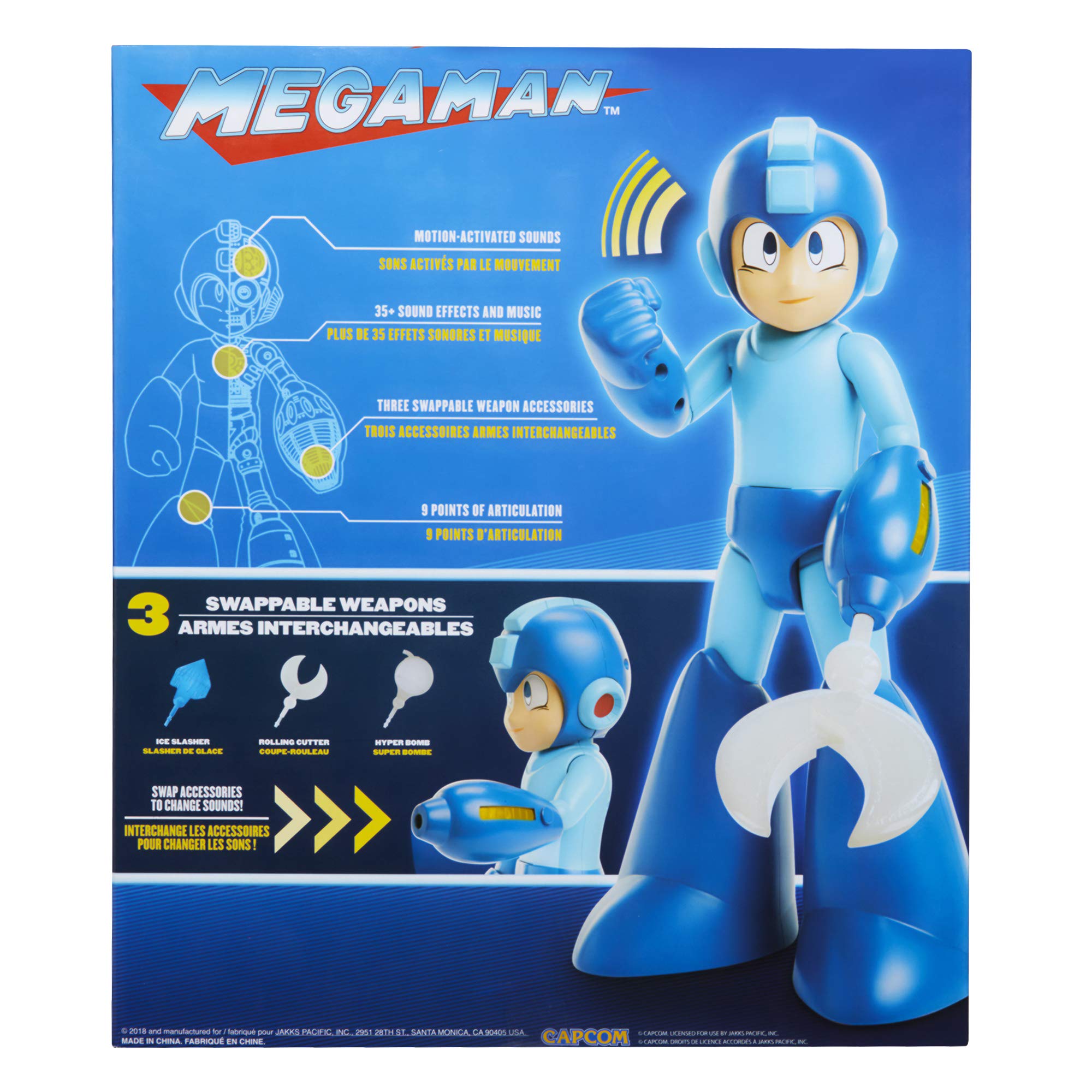 Mega Man Classic Deluxe Action Figure with LED Lights & Sound Effects - Perfect for Collectors, Gaming Enthusiasts & Nostalgic Gift Giving