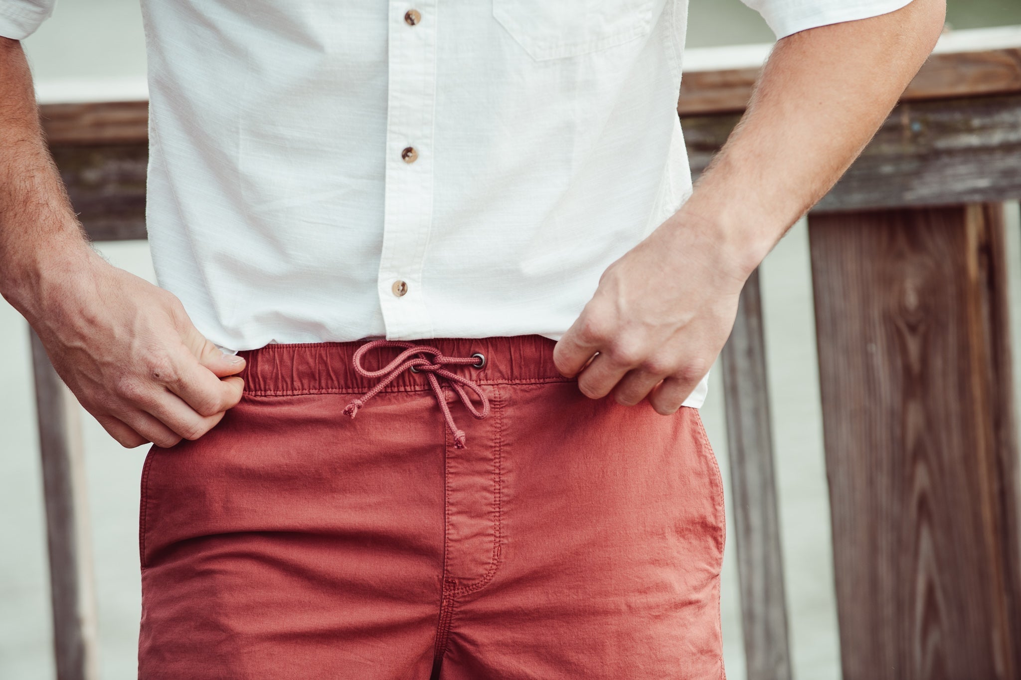 Stretch Poplin Deck Shorts - Comfortable & Stylish Men's Casual Shorts for Summer, Beach, and Outdoor Activities