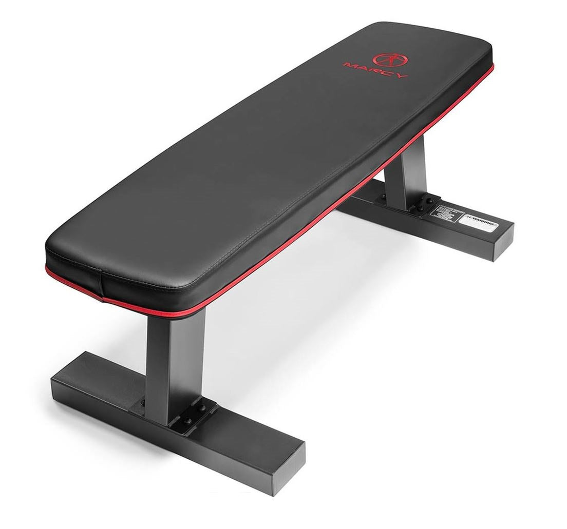 Marcy SB 10510 Heavy Duty Flat Weight Bench for Home Gym - Strength Training & Bodybuilding Workout Equipment for Men & Women