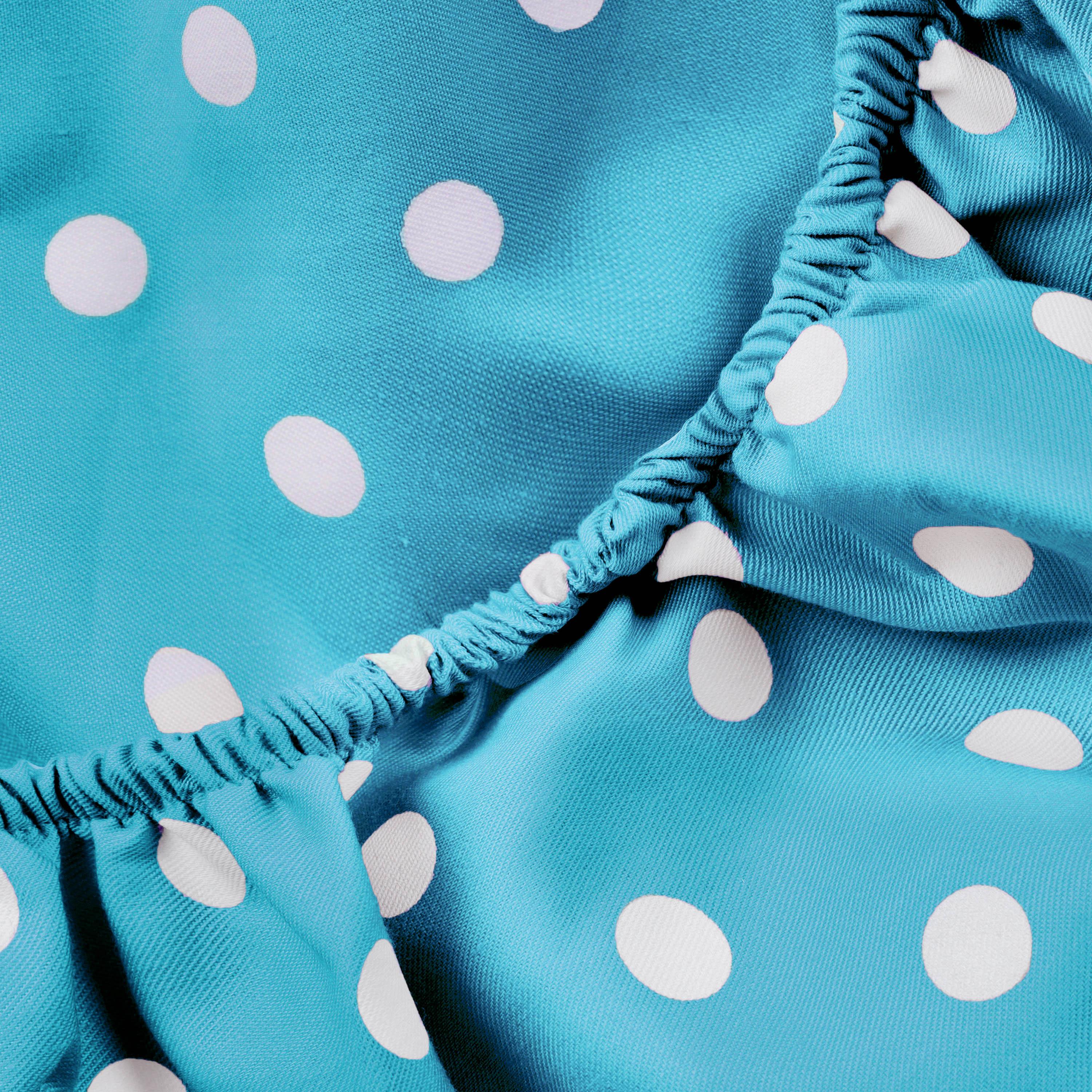 Polka Dot 600 Thread Count Cotton Blend Deep Pocket Sheet Set - Queen Size Bedding for Comfortable Sleep & Home Decor