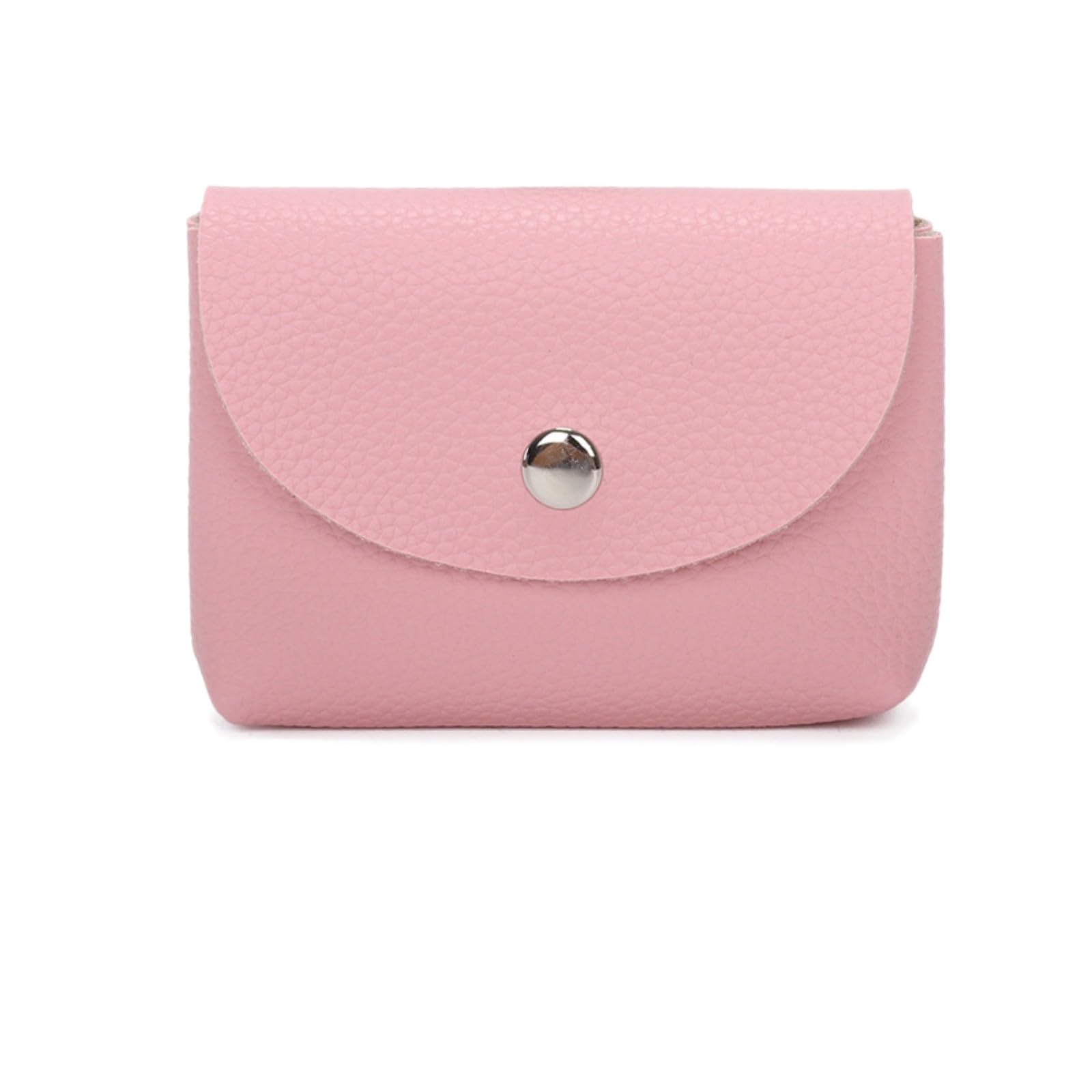 Pink Small Coin Purse Wallet for Women & Men - Compact ID Card Holder & Keychain Organizer - Perfect for Travel, Shopping, and Everyday Use