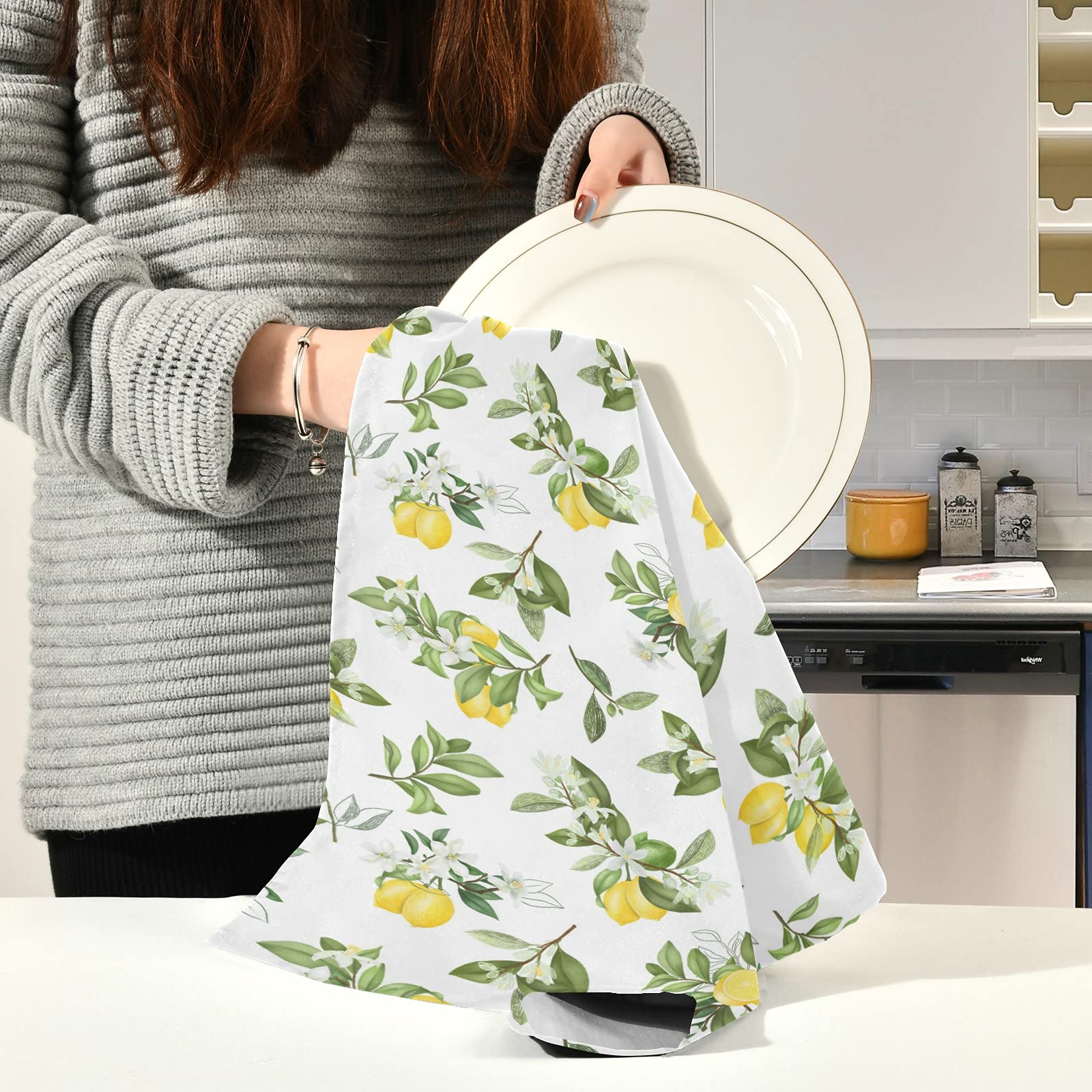 Premium Absorbent Kitchen Towels 4-Pack - Super Soft & Fast Drying Dish Cloths (28