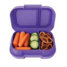 Bentgo Kids Snack Box - Leak-Proof Bento Lunch Container for School, Travel & Picnics | Purple Reusable Food Storage Box for Toddlers & Children