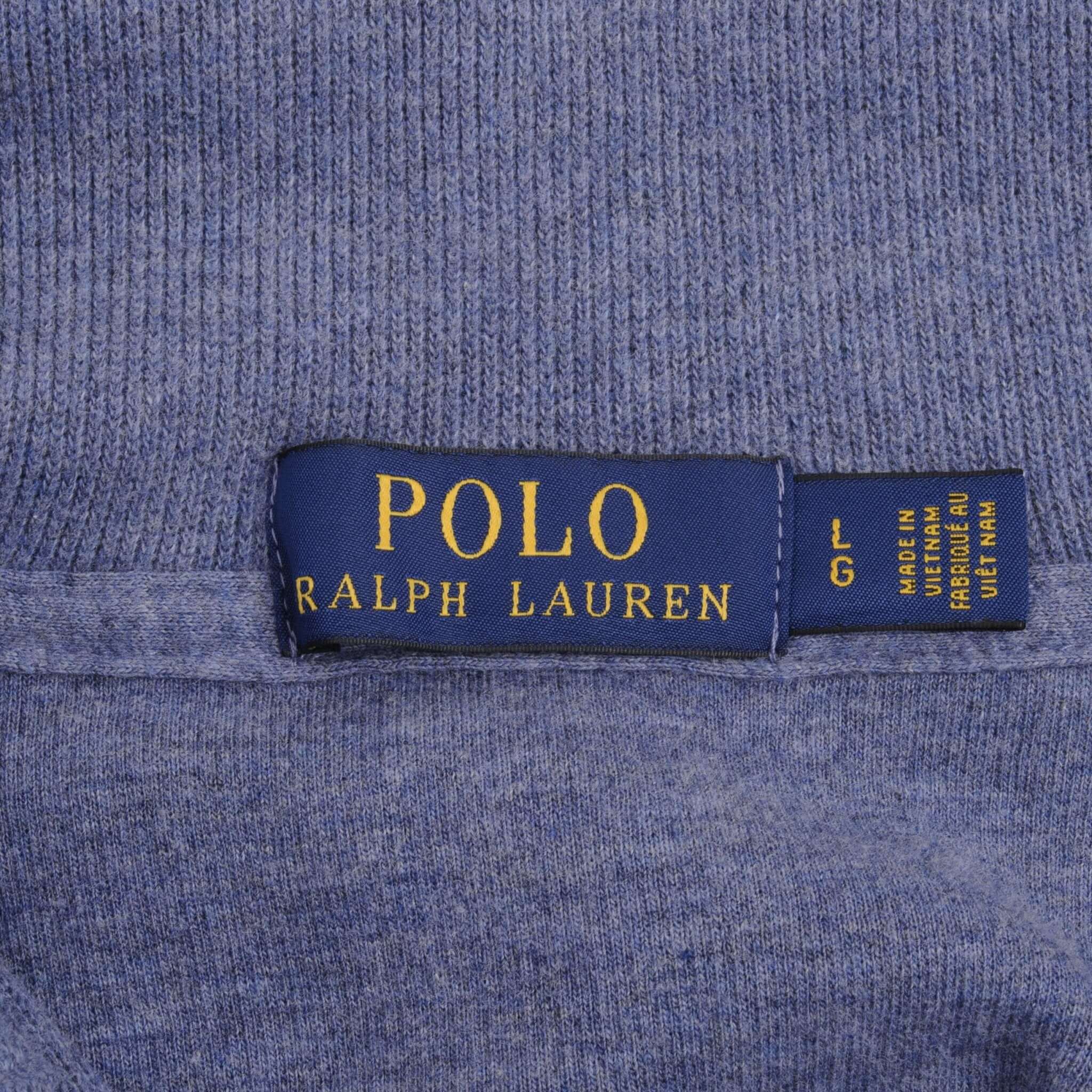 Ralph Lauren Blue Quarter Zip Sweater for Men - Size Large | Casual Pullover for Work, Travel & Outdoor Activities