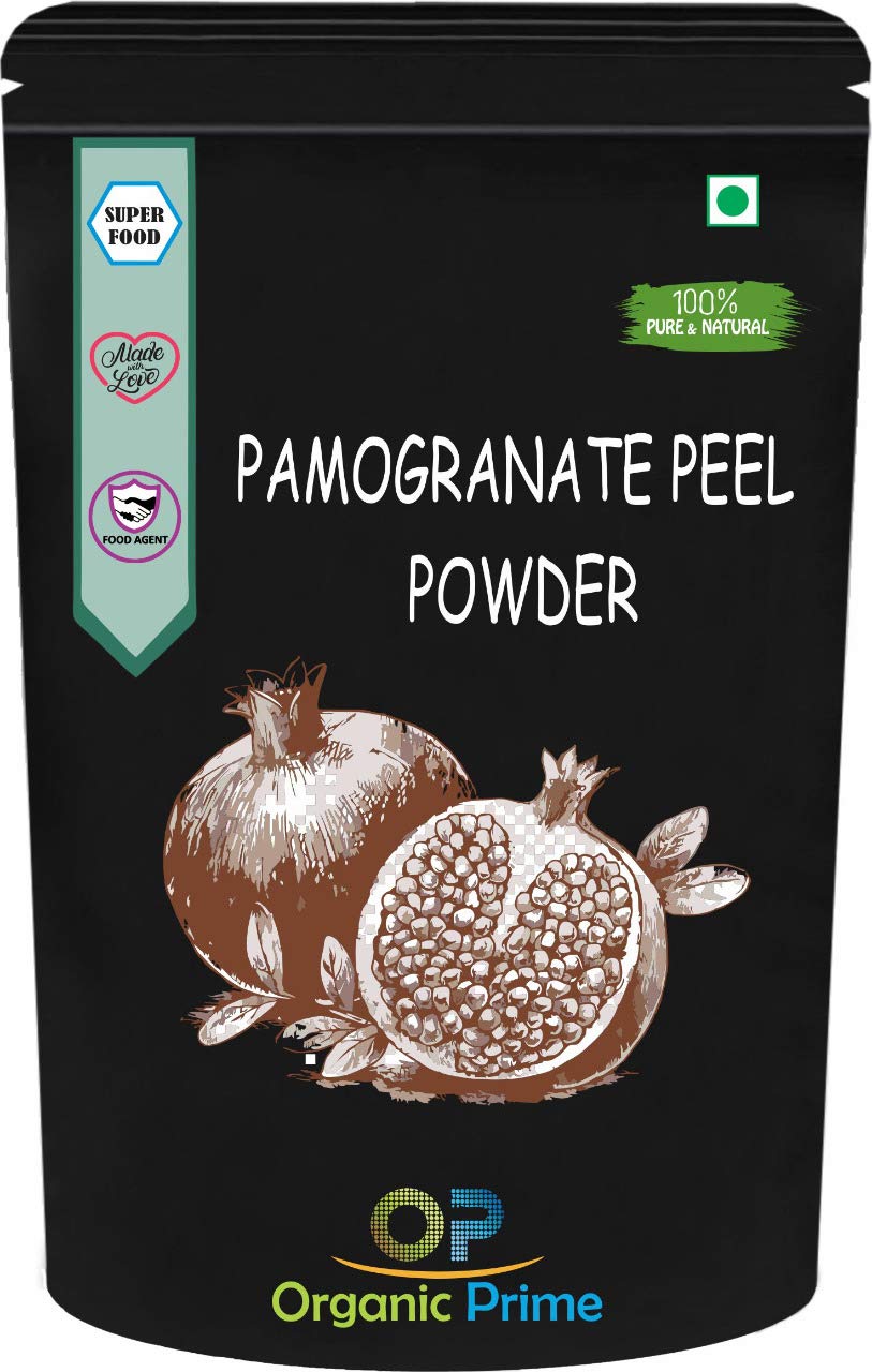 Organic Pomegranate Peel Powder (Punica Granatum) 100g - Natural Face Mask, Hair Treatment for Acne & Hair Fall Control | DIY Skincare & Haircare for Glowing Skin & Healthy Hair