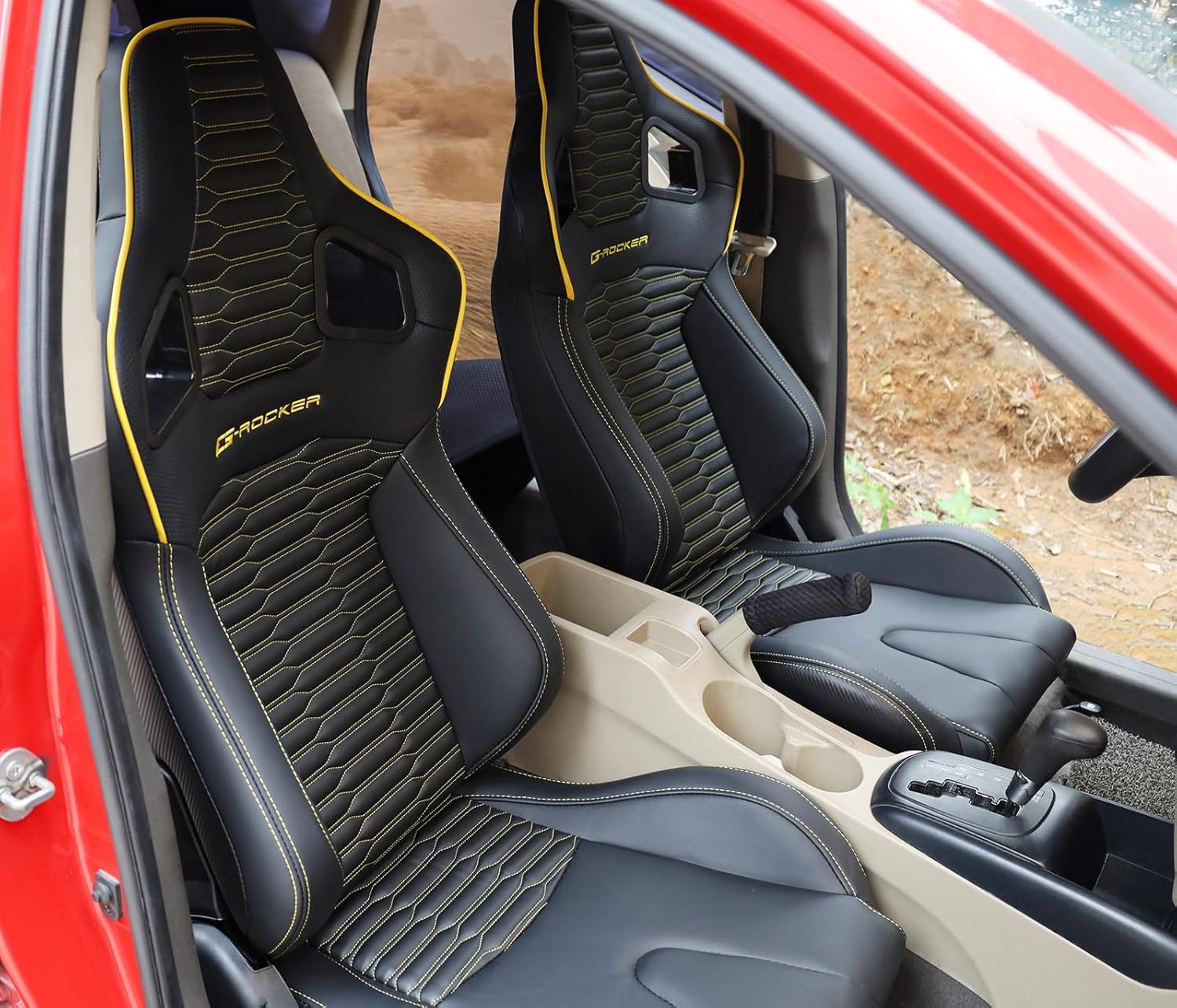 2PCS Universal Adjustable Racing Seats - PVC Leather Bucket Style for Cars & Trucks | High-Performance Sports Car & Off-Road Vehicle Seats | Perfect for Racing, Drifting & Daily Driving