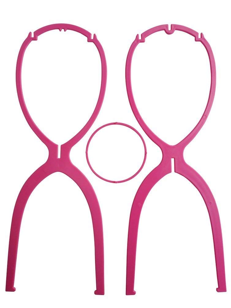 Dreamlover 19.7 Inches Large Adjustable Portable Wig Stand for All Wigs - Perfect for Styling, Storing & Traveling with Human Hair Wigs & Synthetic Wigs