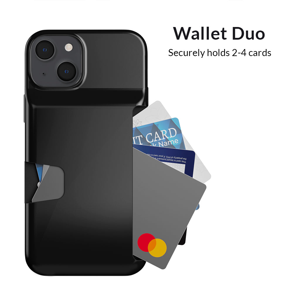 Premium Black Leather iPhone Wallet Case - Slim RFID Blocking Phone Cover with Card Holder - Perfect for Travel, Shopping & Everyday Use
