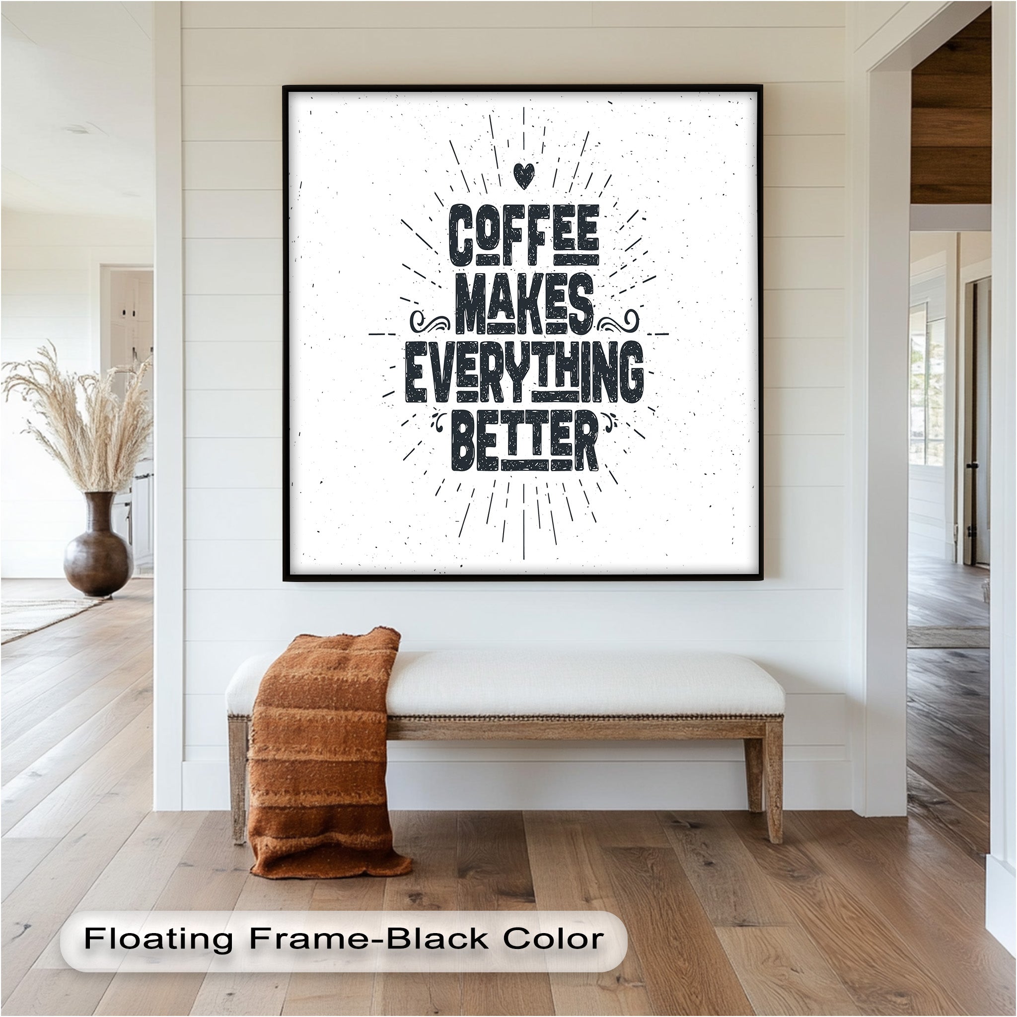 Modern Oil Paintings for Home Decor - Coffee Themed Artwork for Living Room, Bedroom & Office | Unique Handmade Wall Art