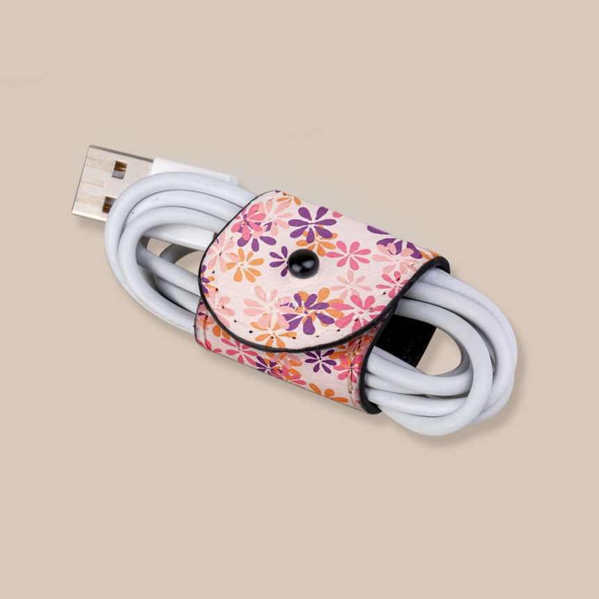 Ditsy Floral Print Summer EcoWrap Cord - Lightweight & Breathable Hair Wrap for Women | Perfect for Beach, Pool, Travel & Yoga
