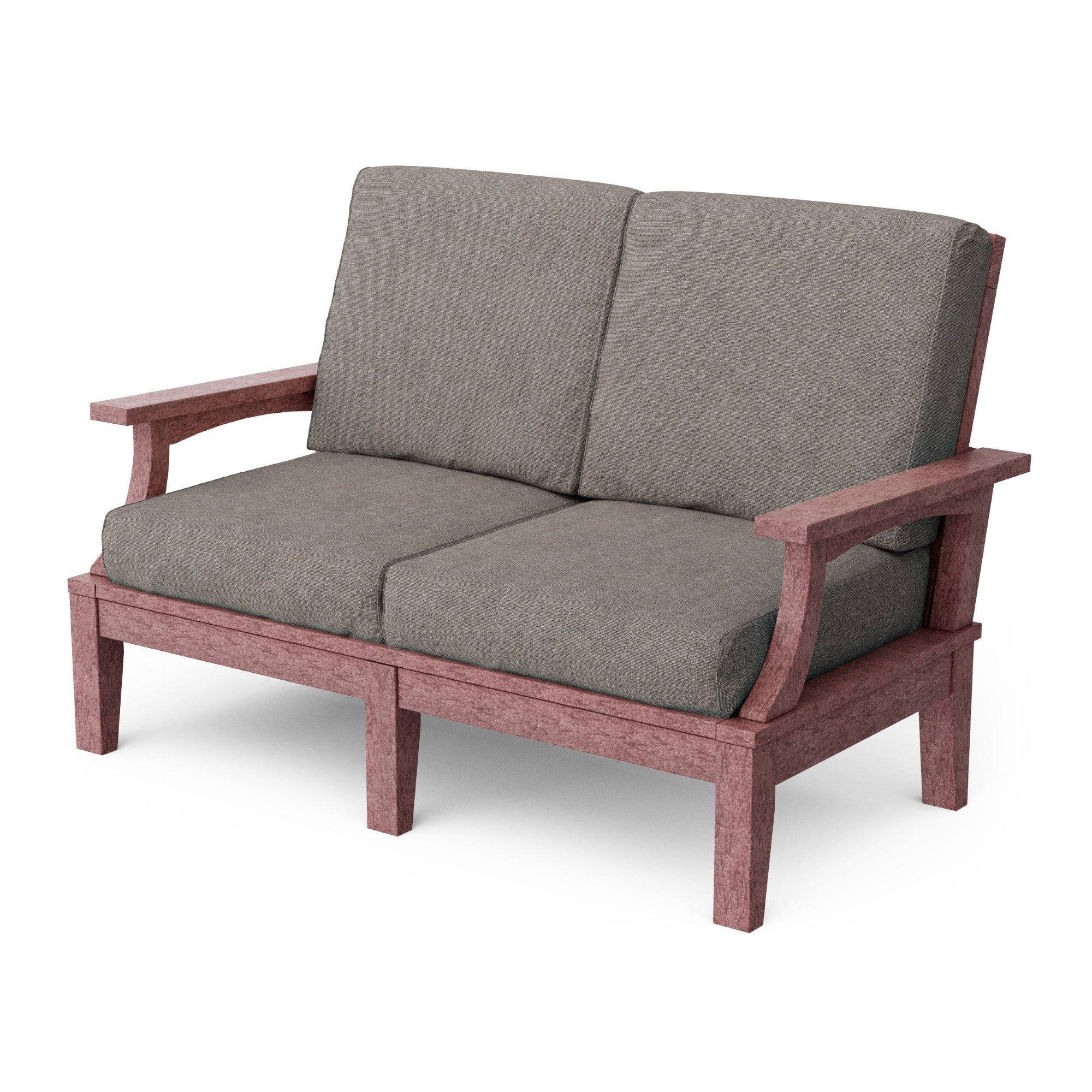 Heritage Deep Seating Love Seat Cushioned Sofa - Outdoor Patio Furniture for Garden, Poolside & Backyard Relaxation