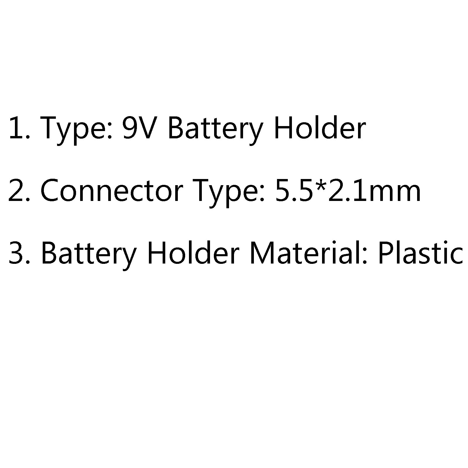 10Pcs 9V Battery Holder Box Case with 5.5x2.1mm DC Plug Connector for Arduino - Power Supply for DIY Electronics, Robotics Projects & Portable Devices