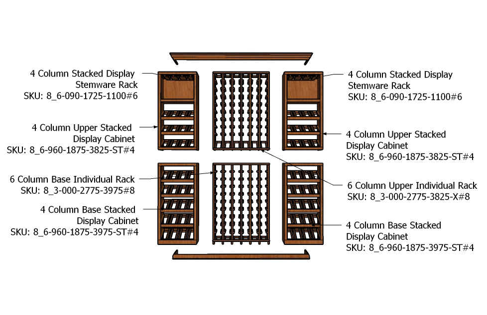 6 Foot Wine Cellar with 208 Bottle Capacity - Perfect for Home Wine Storage, Wine Collection & Cellar Organization