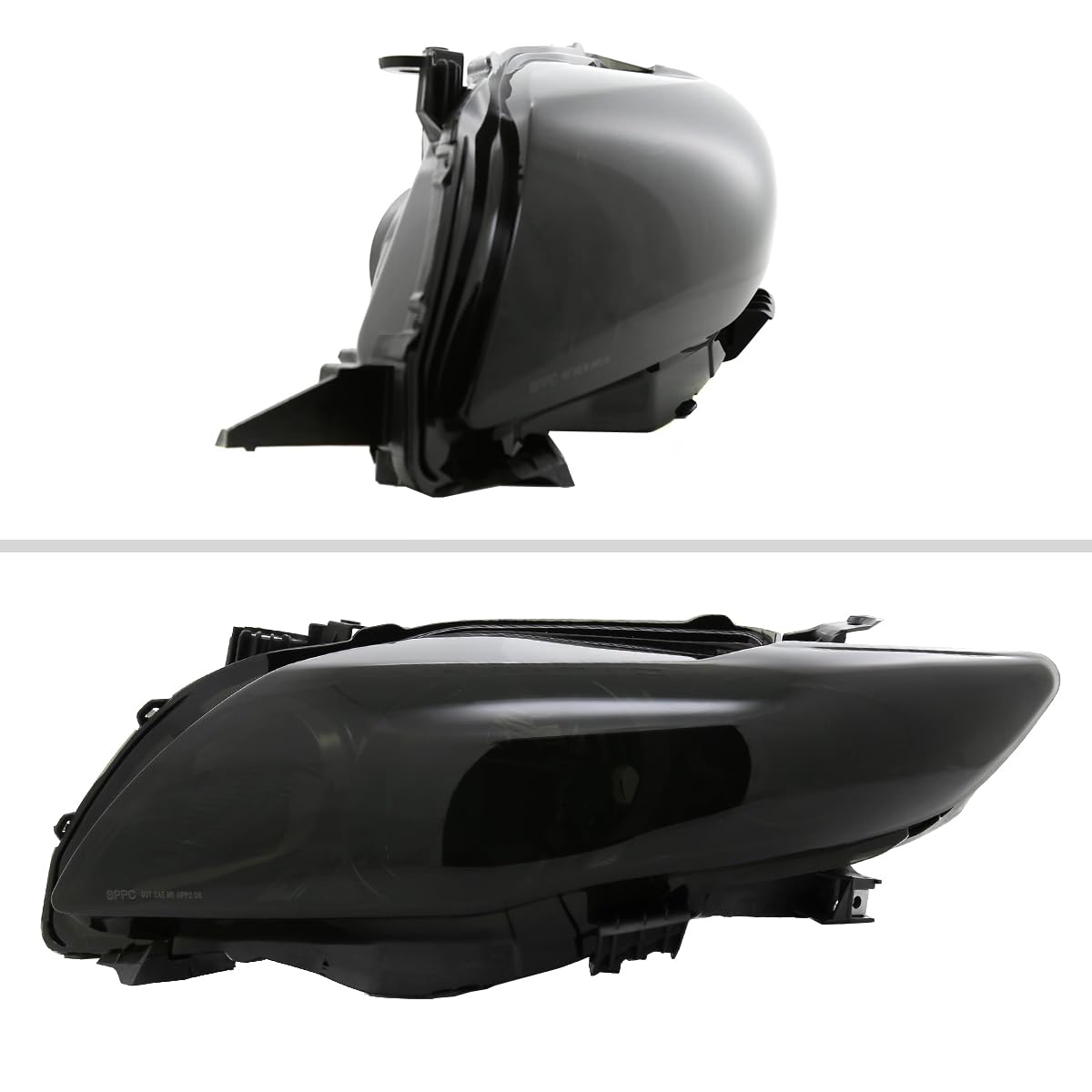 2009-2010 Toyota Corolla XLE CE Sedan Replacement Smoke Lens Headlights - LED Driving Lamps for Night Visibility & Style Upgrade | Perfect for Daily Commute, Road Trips & Car Customization