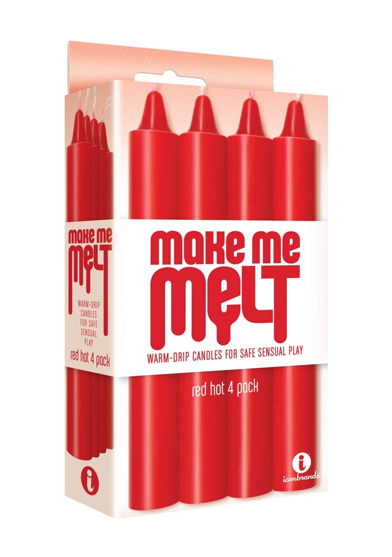 Make Me Melt Sensual Warm-Drip Candles - 4 Pack Red Hot Scented Candles for Romantic Dates, Spa Relaxation & Home Decor | Premium Soy Wax Candles Gift Set