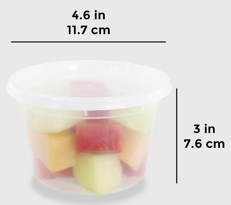 ASK WHOLESALE 16 oz BPA-Free Plastic Food Storage Containers with Lids - Leakproof, Microwave/Dishwasher/Freezer Safe, Reusable Deli Containers (Pack of 240) - Perfect for Meal Prep, Leftovers, Soups, Stews & Deli Foods Storage