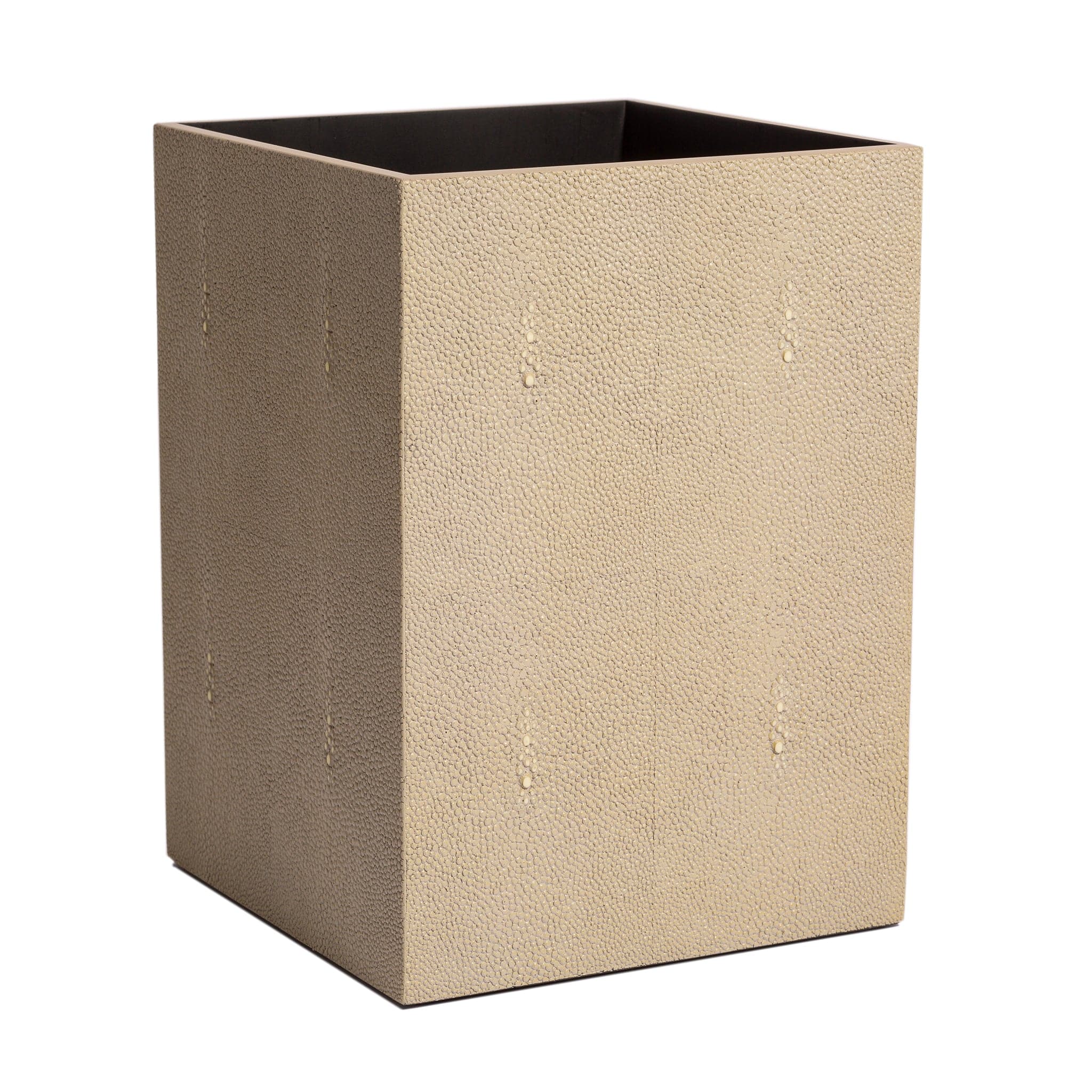 Elegant Chelsea Waste Basket - Shagreen Natural Textured Trash Can for Home, Office & Bathroom | Stylish & Functional Waste Bin for Any Room