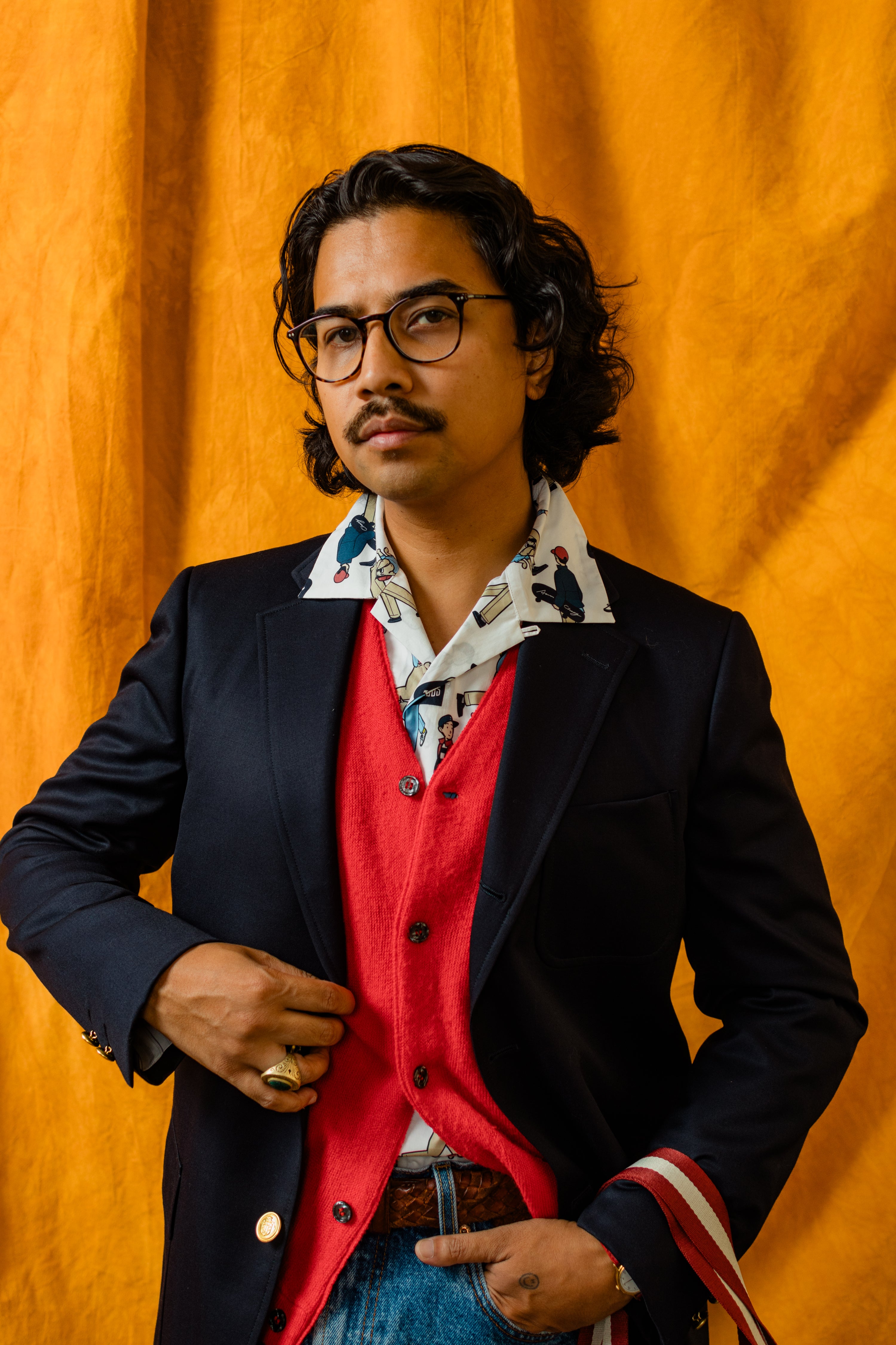 J. PRESS x AARON CHANG Men's Classic Wool Blazer - Premium Tailored Sport Coat for Business, Office & Formal Occasions