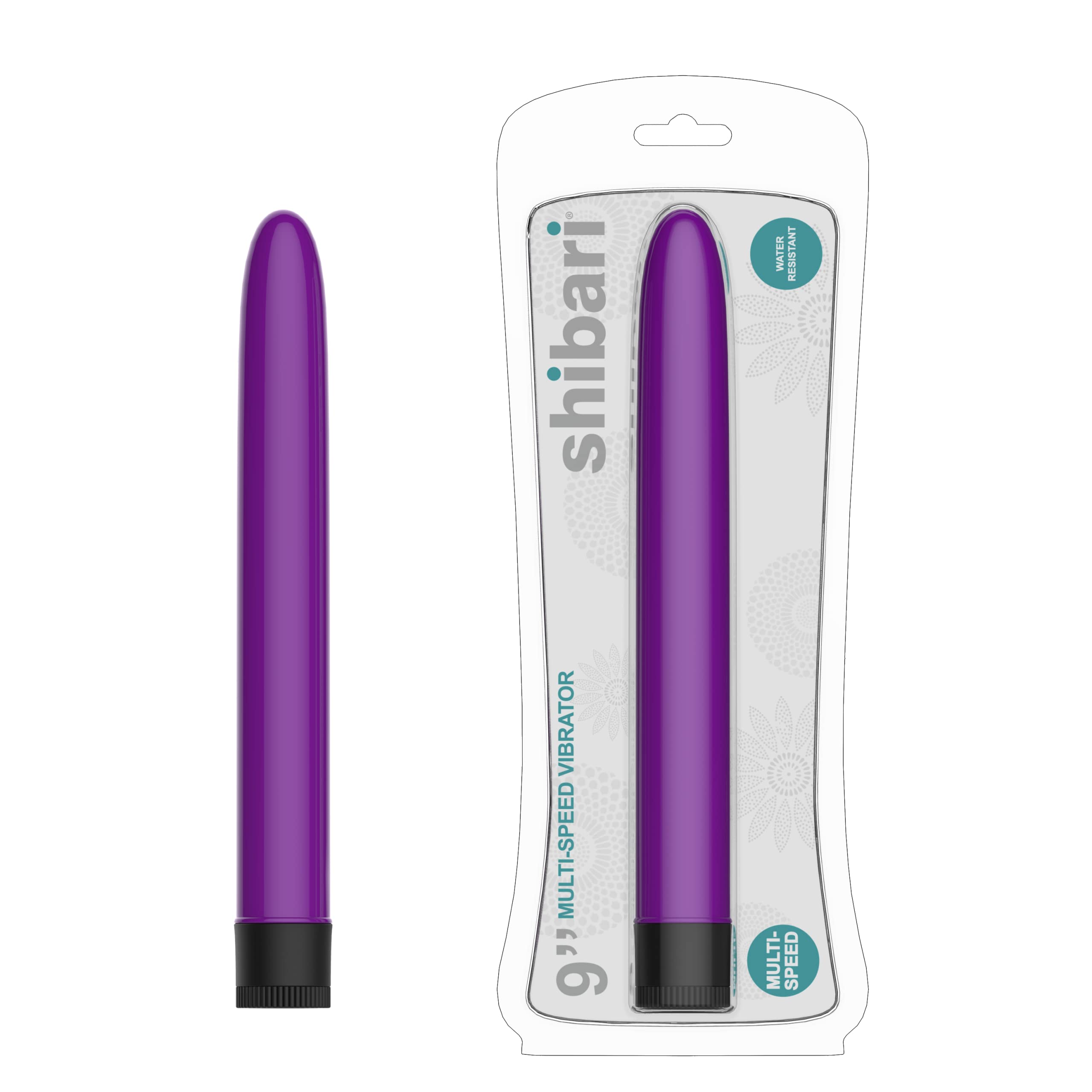 Shibari Classic 9-Inch Bullet Vibrator for Women - Powerful Clitoral & G-Spot Stimulator, ABS Plastic Waterproof Adult Sex Toy - Quiet Wireless Vibrating Massager for Solo Play & Couples (Purple) - Perfect for Bedroom Use & Travel