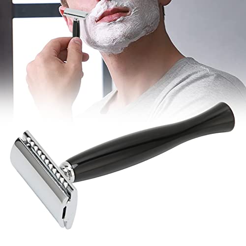 Premium Double Edge Safety Razor for Men & Women - Durable Stainless Steel Manual Shaver with Reusable Blades - Smooth & Precise Shaving - Perfect for Daily Grooming, Travel & Gift Giving (Black)