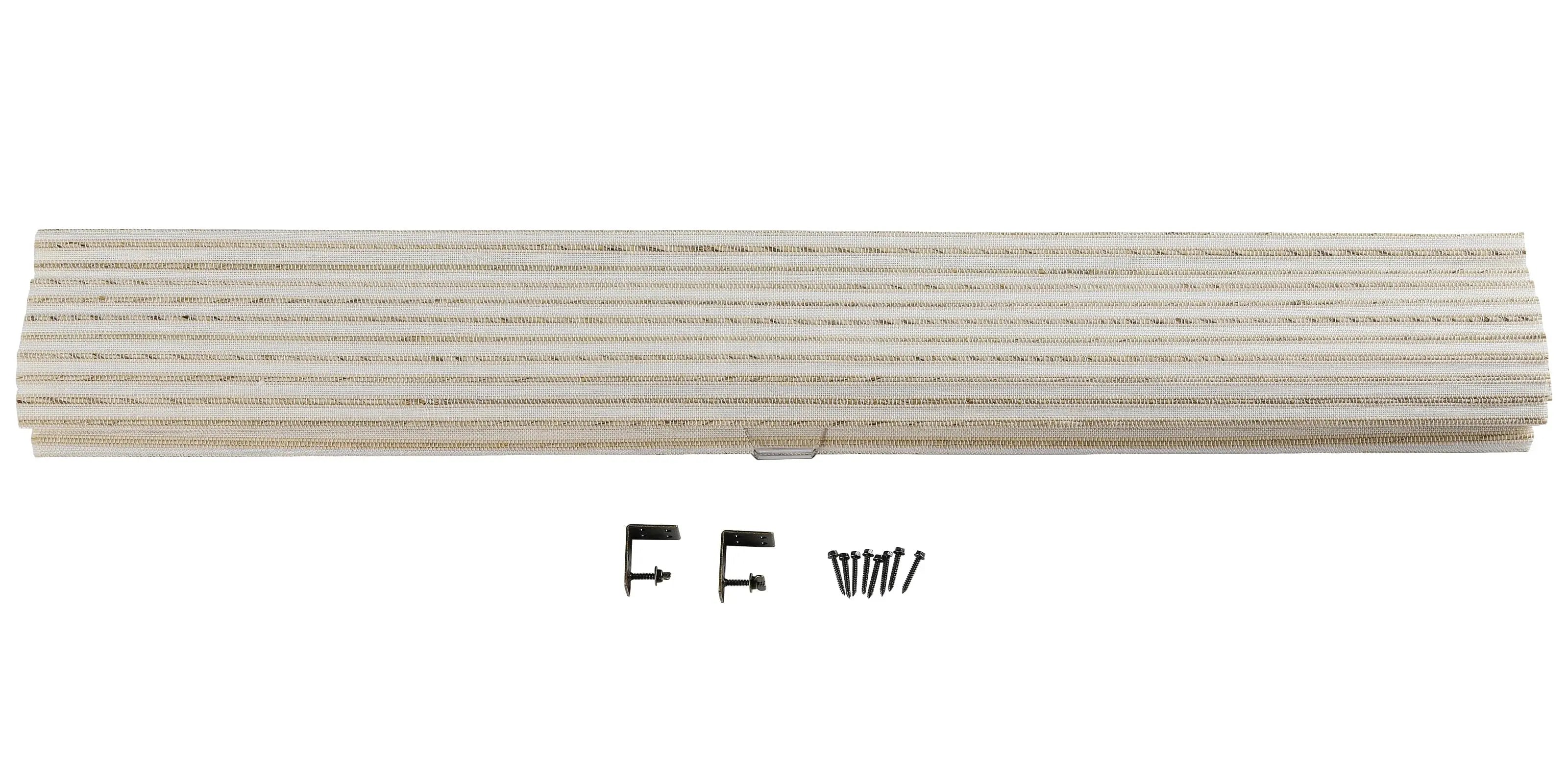 Natural Bamboo Woven Paper Window Shade - Sand White | Eco-Friendly Roller Blind for Living Room, Bedroom & Office Decor