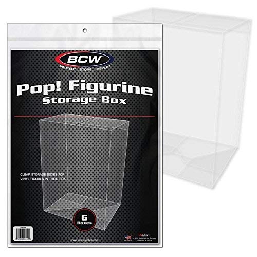 BCW Supplies 1-PB-POP Funko Pop Protector Case (6-Pack) - Clear Plastic Display Box for Collectible Vinyl Figures - Perfect for Storage, Shelf Display & Convention Protection