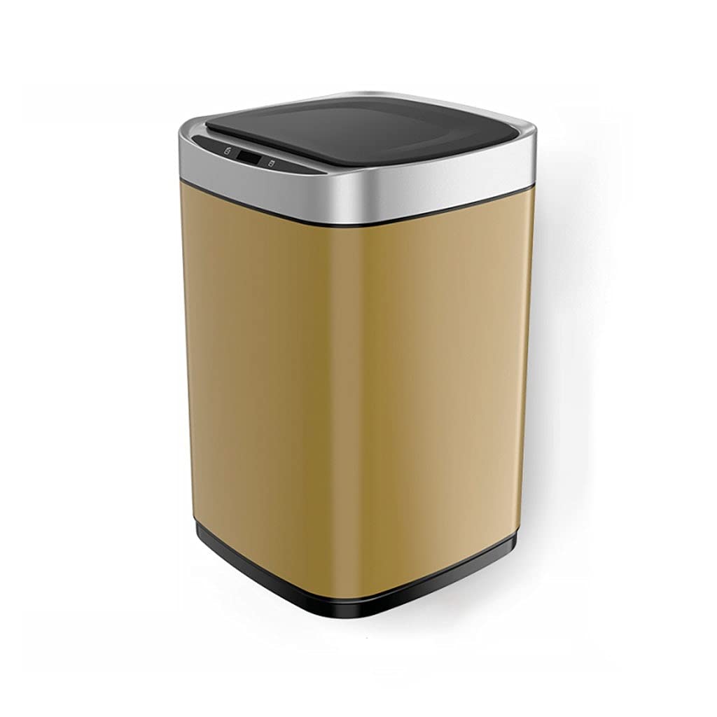 Smart Stainless Steel Sensor Trash Can 9L - Battery-Powered Automatic Motion Sensor Garbage Bin for Kitchen, Office, Living Room & Bathroom - Touchless Waste Basket with Odor Control (Color: Black) - Perfect for Hygienic Home & Commercial Spaces