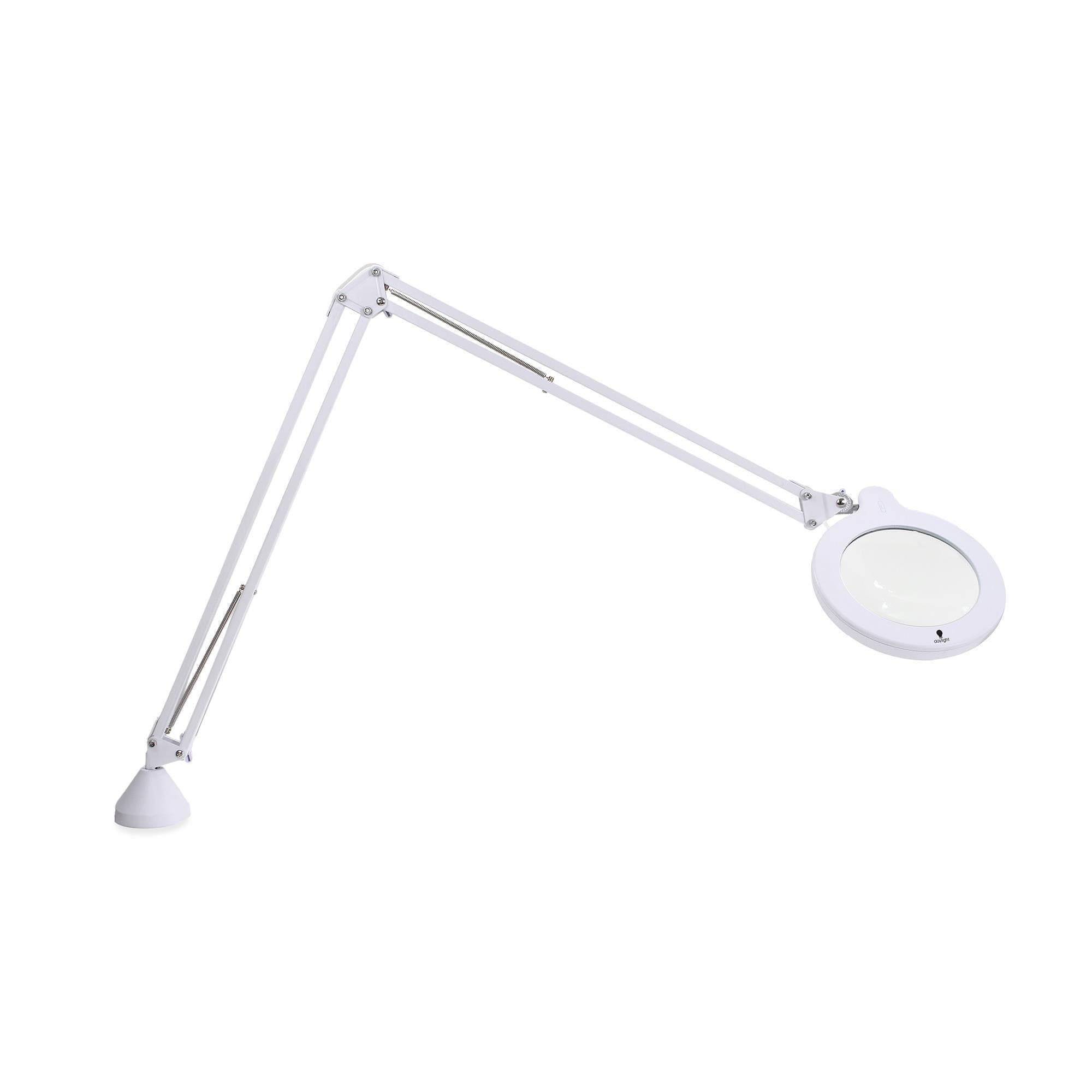 Daylight Magnifying Lamp with LED Light - 5X Magnification, Adjustable Arm for Reading, Crafting, and Close Work - Perfect for Hobbyists, Jewelers & Sewing