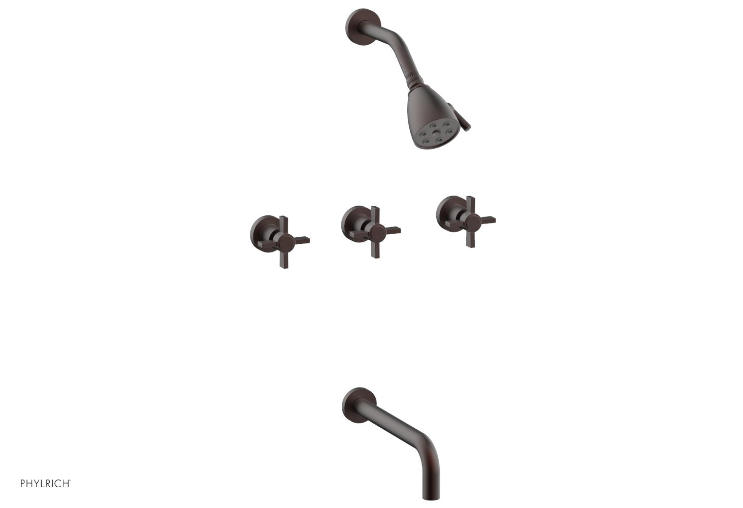 Premium 3-Handle Tub and Shower Faucet Set with 10
